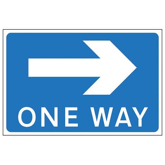 One Way Safety Sign