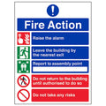 Fire Action Notice Safety Sign