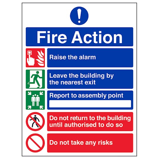 Fire Action Notice Safety Sign