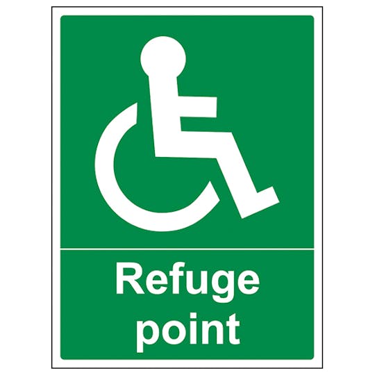 Refuge Point Safety Sign