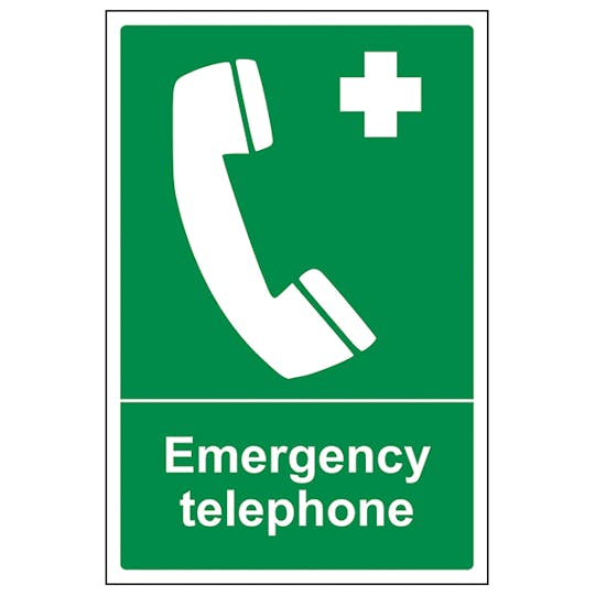 Emergency Telephone Safety Sign