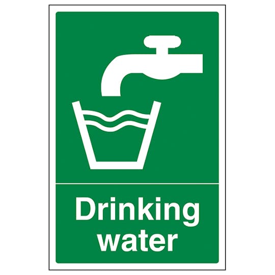 Safe Drinking Water Safety Sign