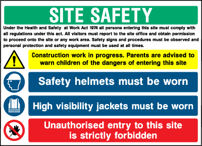 Site Safety Board safety sign