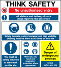 Think Safety Board safety sign