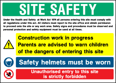 Site Safety Board safety sign