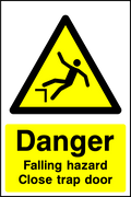 Trap Door Hazard safety sign