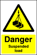 Suspended Load safety sign