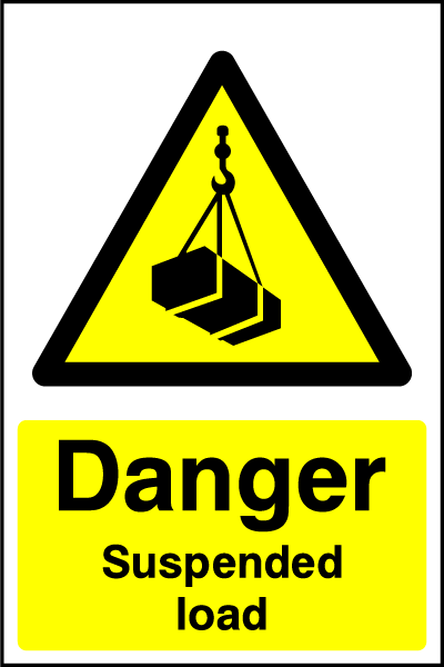 Suspended Load safety sign