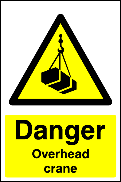 Overhead Crane safety sign