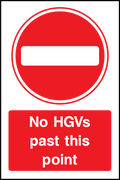 No HGVs safety sign