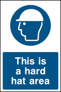Hard Hats Must Be Worn safety sign
