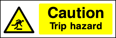 Trip Hazard safety sign