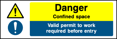 Confined Space safety sign