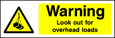Overhead Loads safety sign