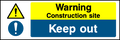 Construction Site keep Out safety sign