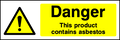 Asbestos safety sign