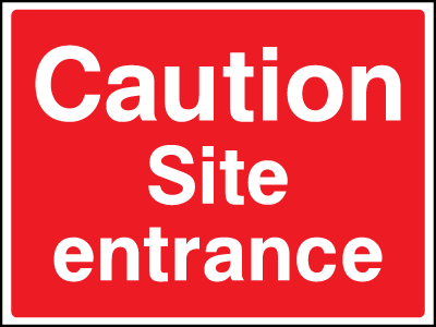 Site Entrance safety sign
