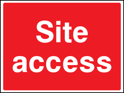 Site Access safety sign