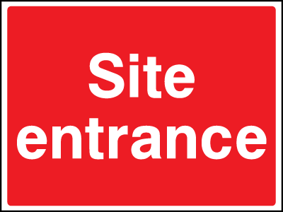 Site Entrance safety sign