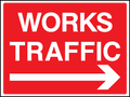 Works Traffic safety sign