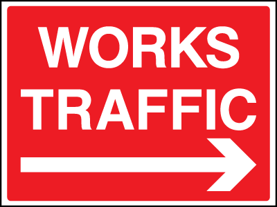 Works Traffic safety sign