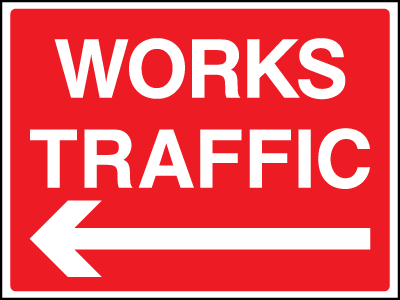 Works Traffic safety sign