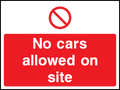 No Cars Allowed safety sign