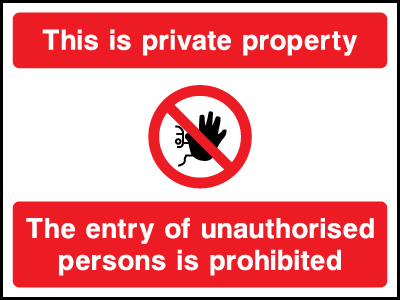 No Entry safety sign