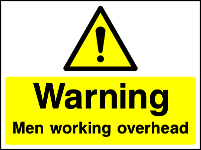 People Working Overhead safety sign