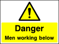 People Working Below safety sign