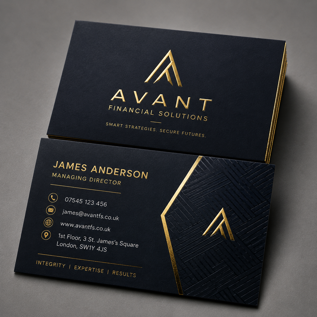 Metallic Foil Business Cards