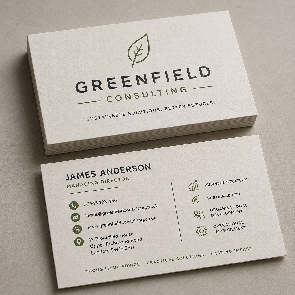 Uncoated Business Cards